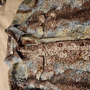 Womens western button down long sleeve, size large